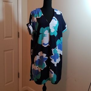 Women's Short Sleeve Dress - A New Day Navy Blue